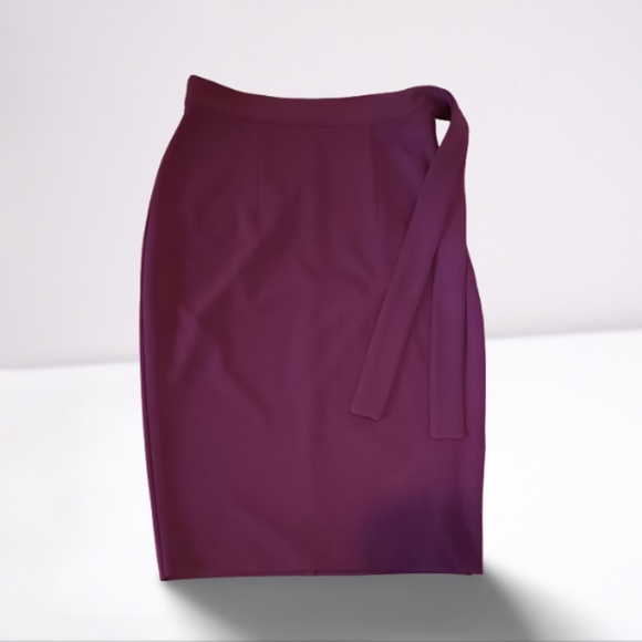 EXPRESS Side Tie Pencil Skirt in Maroon SIZE 00 - Picture 6 of 8